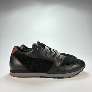 Volcom Ninety One Black Leather & Mesh Shoes Casual V4011406 BLK Men's Size 10
